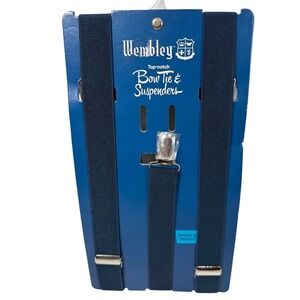 Wembley Mens Navy Blue Suspenders Y-Back‎ Adjustable Elastic Braces WE00540040